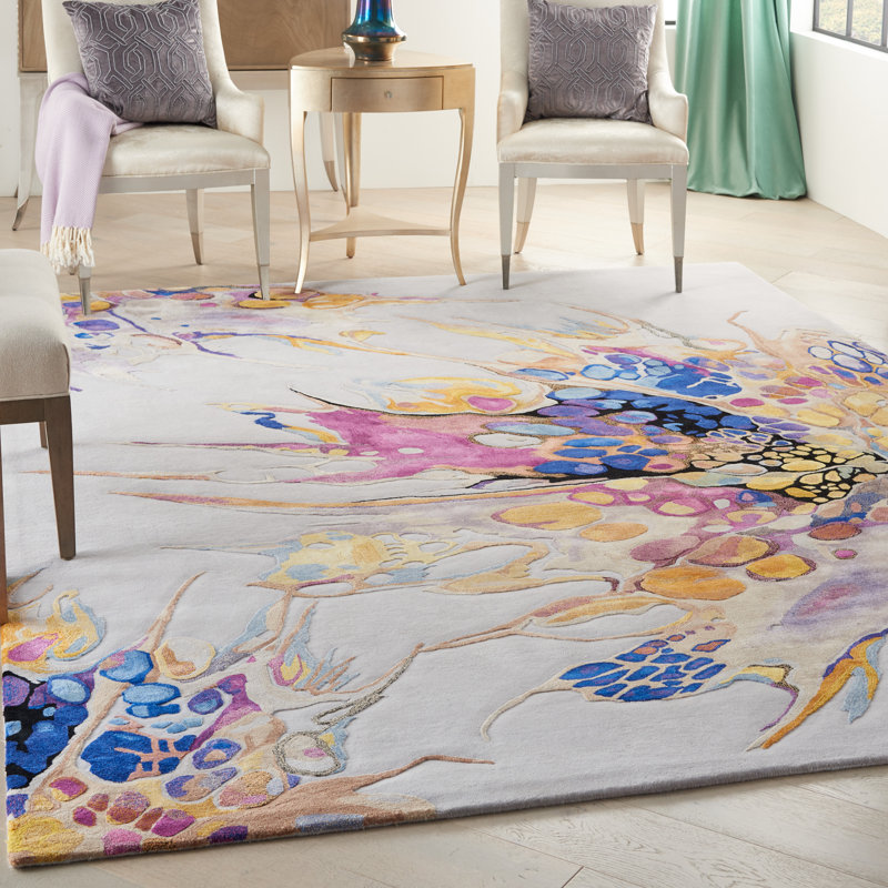 Wrought Studio Alvar Abstract Multicolor Area Rug Wayfair